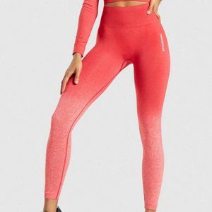 Adapt Ombre Seamless Leggings - Red Marl/Red
